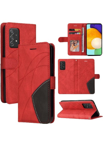 Samsung Galaxy A52/A52S Pu Deri Kart Yuvası ile Folio Kılıf Çevirin (Yurt Dışından)
