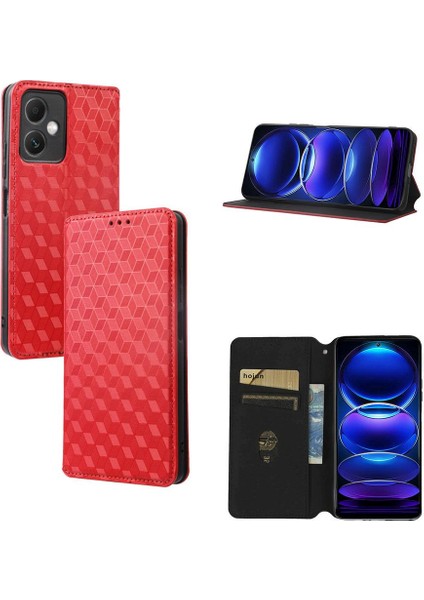 Xiaomi Redmi Için Not 12 5g Cüzdan Pu Deri Kart Yuvaları Tutucu 3D (Yurt Dışından)