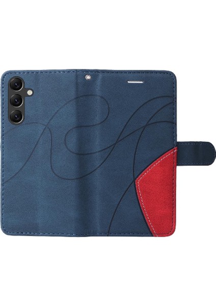 Samsung Galaxy A05S Iki Renkli Dikiş Pu Deri Flip Folio Için Kılıf (Yurt Dışından) modelleri