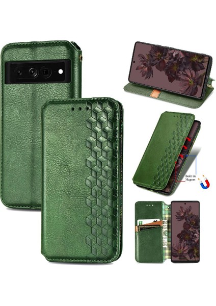 Google Piksel 7 Pro Flip Kapak Kılıf Cüzdan Fonksiyonu Için Kılıf (Yurt Dışından)