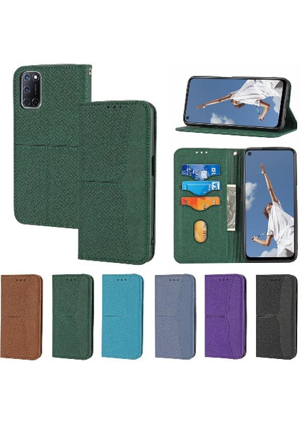 Oppo OPPO/A72/A92 Flip Folio Kitap Kredi Kartı Tutucu El Cüzdan Için Kılıf (Yurt Dışından)