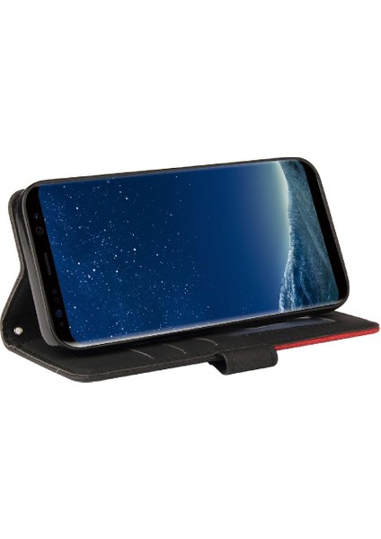 Samsung Galaxy S8 Artı Pu Deri Flip Folio Kılıf Kickstand ile (Yurt Dışından)