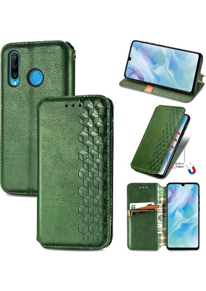 Huawei P30 Lite Flip Kapak Için Kılıf Moda Tasarım Cüzdan Fonksiyon Vaka (Yurt Dışından)