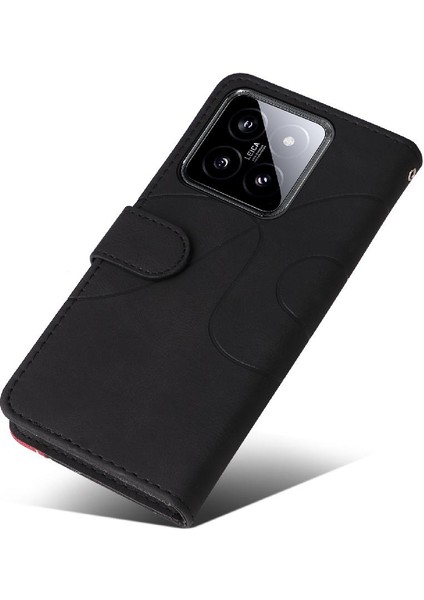 Kart Yuvası Standı ile Xiaomi 14 Pu Deri Flip Folio Kılıf (Yurt Dışından) modelleri