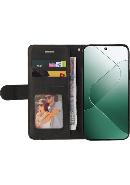 Kart Yuvası Standı ile Xiaomi 14 Pu Deri Flip Folio Kılıf (Yurt Dışından) indirimleri