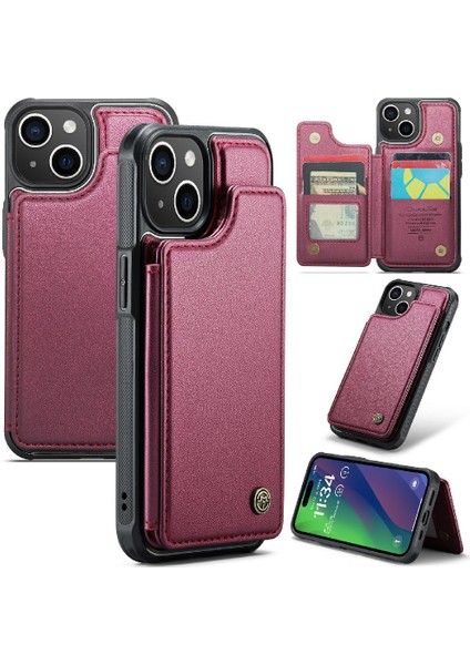 IPhone 15 Artı Kickstand Ince Darbeye Dayanıklı Durumda Pu (Yurt Dışından)