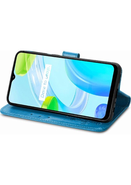 Realme C30 Dört Yapraklı Yonca Flip Kapak Için Kılıf Zarif Iş Deri (Yurt Dışından) fiyatları