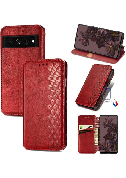 Google Piksel 7 Pro Flip Kapak Kılıf Cüzdan Fonksiyonu Için Kılıf (Yurt Dışından)