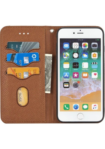 IPhone 8 Için Kılıf Artı Pu Deri Kapak Çevirin Folio Kitap El Cüzdan Kredi (Yurt Dışından)