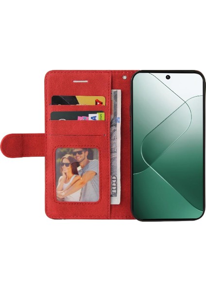 Kart Yuvası Standı ile Xiaomi 14 Pu Deri Flip Folio Kılıf (Yurt Dışından) fırsatları