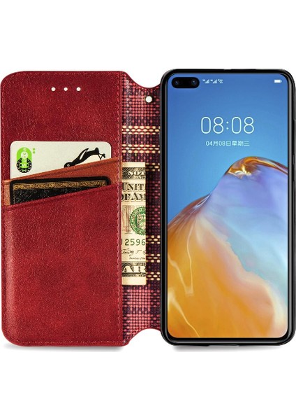 Mays Shop Huawei P40 Deri Kılıf Kapak Kapak Moda Tasarım Cüzdan (Yurt Dışından)