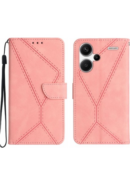 Xiaomi Redmi Için Not 13 Pro Artı Dikiş Kabartmalı Yumuşak Pu Deri (Yurt Dışından)