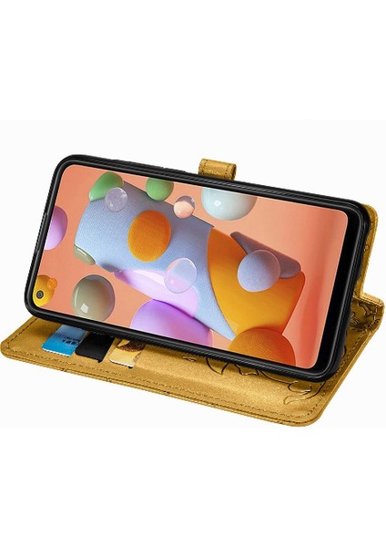 Samsung Galaxy A11 Için Kılıf Kapak Çevirin Kılıf Kısa Kayış Karikatür (Yurt Dışından)