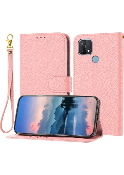 Oppo A15 Için Telefon KILIFI/A15S/A35 Cüzdan Pu Deri Flip Folio Litch Desen (Yurt Dışından)
