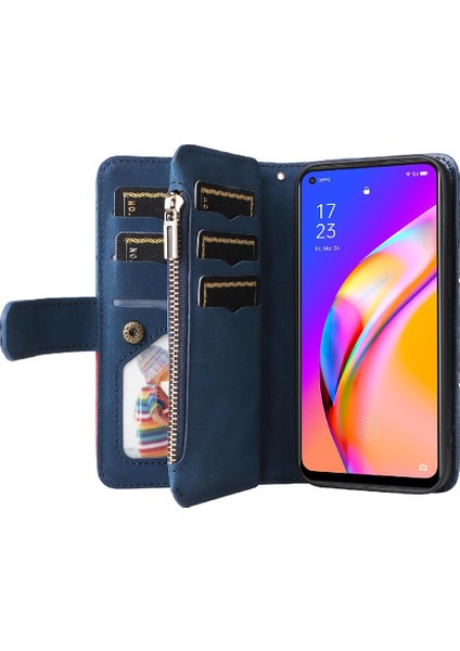 Oppo Için Kılıf A94 5g/reno5 Z 5g Iki Renkli Dikiş Fermuar Cüzdan Tarzı (Yurt Dışından) fırsatları