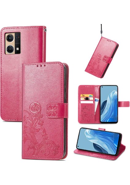 Oppo Case 7 4g Için Kılıf Kapak Çevirin Kılıf Dört Yapraklı Yonca Zarif (Yurt Dışından)