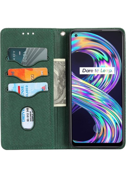 Realme 8 Pro 4g Için Kılıf/realme 8 4g Flip Folio Kitap Kredi Kartı Tutucu Pu (Yurt Dışından) fırsatları