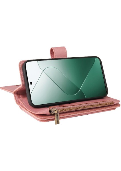 Xiaomi 14 Pu Deri Manyetik Kapatma Onbeş Kart Yuvaları ile (Yurt Dışından) modelleri
