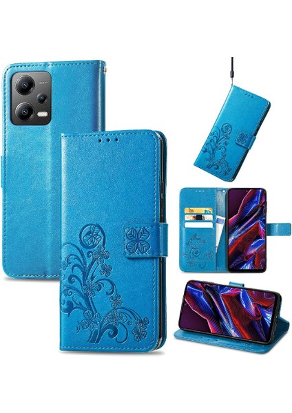 Xiaomi Poco X5 Için Kılıf Deri Kılıf Kapak Çevirin Zarif Iş Kısa (Yurt Dışından)