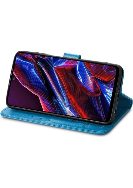 Xiaomi Poco X5 Için Kılıf Deri Kılıf Kapak Çevirin Zarif Iş Kısa (Yurt Dışından)
