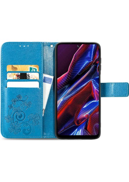 Xiaomi Poco X5 Için Kılıf Deri Kılıf Kapak Çevirin Zarif Iş Kısa (Yurt Dışından)
