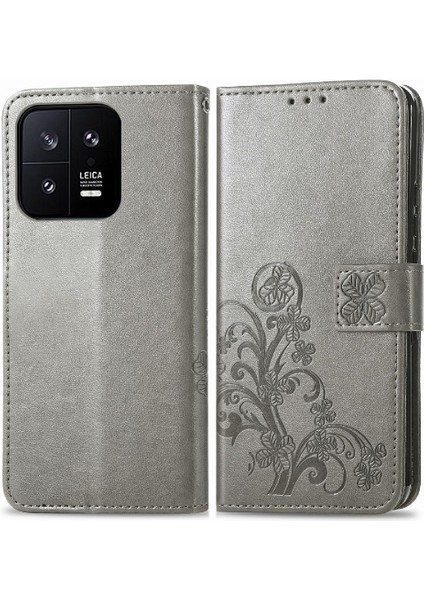 Xiaomi 13 Için Kılıf Deri Kılıf Kısa Kayış Zarif Iş Dört Yaprak (Yurt Dışından) fırsatları