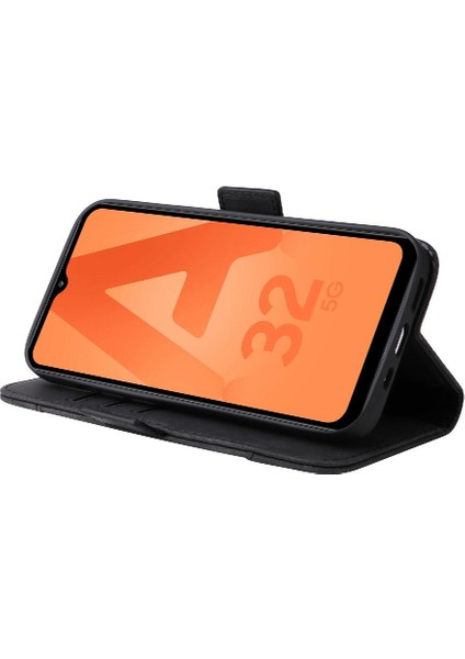 Samsung Galaxy A32 5g Kart Yuvaları Için Kılıf Tpu Deri Manyetik Cüzdan Flip (Yurt Dışından)