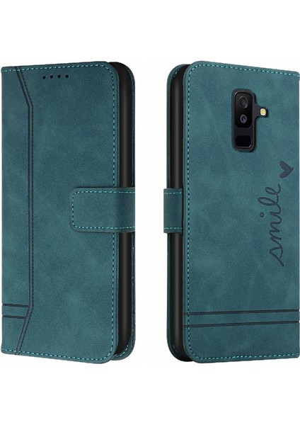 Samsung Galaxy A6 Artı 2018 Için Telefon Kılıfı Pu Deri Flip Folio Cüzdan (Yurt Dışından)