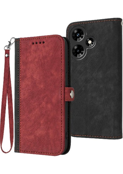 Infinix Sıcak Case Kickstand Koruyucu Cüzdan Flip Folio Kitap Pu Için Kılıf (Yurt Dışından)