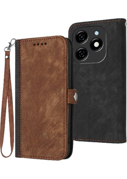 Tecno Spark 20 Kickstand Koruyucu Cüzdan Flip Folio Kitap Için Kılıf (Yurt Dışından)