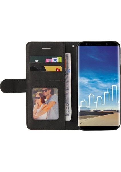 Samsung Galaxy Not 8 Için Kılıf Iki Renkli Dikiş Pu Deri Flip Folio (Yurt Dışından)