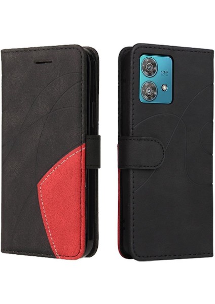 Motorola Kenar 40 Neo 5g Pu Deri Flip Folio Kılıf Kickstand ile (Yurt Dışından)