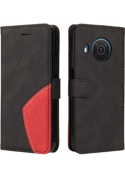 Nokia X10/X20 Pu Deri Flip Folio Kılıf Kickstand Koruyucu (Yurt Dışından)