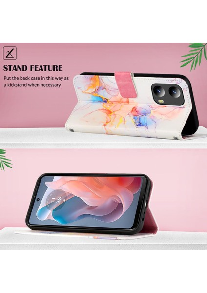Motorola Moto G 5g 2024 Pu Deri Cüzdan Kickstand Mermer Desen (Yurt Dışından) indirimleri