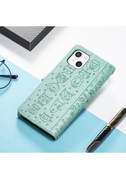 Iphone 13 Mini Deri Kılıf Kapak Kapak Darbeye Karikatür Kısa (Yurt Dışından) indirimleri