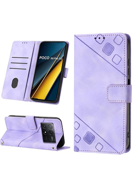 Xiaomi Poco X6 Pro Için Kılıf Cüzdan Kapak Çevirin Manyetik Deri Kart Tutucu (Yurt Dışından)