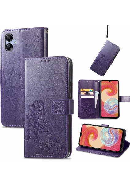 Samsung Galaxy A04E Zarif Iş Kısa Kayış Dört Yaprak Durumda (Yurt Dışından)