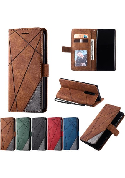 Oneplus 8 Için Kılıf Pu Deri Manyetik Cüzdan Flip Folio Kart Tutucu (Yurt Dışından)