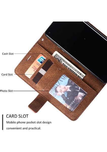 Oneplus 8 Için Kılıf Pu Deri Manyetik Cüzdan Flip Folio Kart Tutucu (Yurt Dışından)