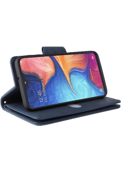 Samsung Galaxy A20E Manyetik Deri Fermuar Cüzdan Kapak ile (Yurt Dışından) fırsatları