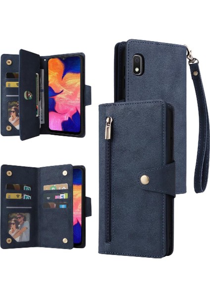 Samsung Galaxy A10 Fermuar Cüzdan Kapak Kart Tutucu El ile (Yurt Dışından)