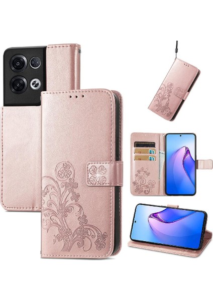 Oppo Oppo 8 Pro Flip Kapak Kılıf Için Dört Yapraklı Yonca Iş (Yurt Dışından)