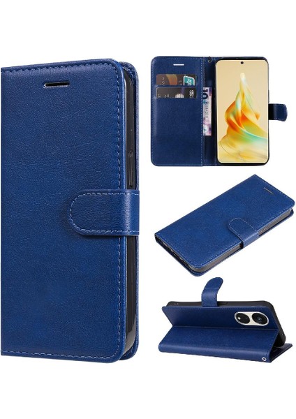 Oppo RENO8T 5g Klasik Düz Renk Iş Cüzdan Telefon Için Flip Case (Yurt Dışından)