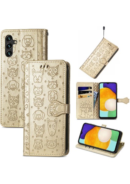 Samsung Galaxy A13 5g Karikatür Hayvanlar Için Kılıf Kapak Çevirin Kısa Kayış Vaka (Yurt Dışından)