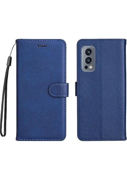 Oneplus Nord 2 5g Için Flip Case Kart Yuvası ile Klasik Düz Renk Yüksek (Yurt Dışından)