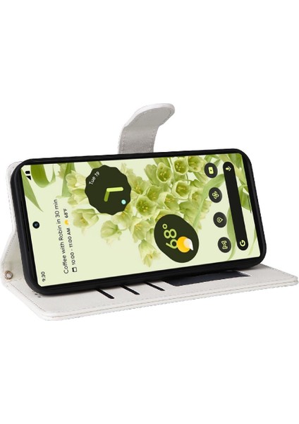 Google Piksel 6 Için Flip Case Darbeye Deri Kılıf Cüzdan Kapak Çevirin (Yurt Dışından)