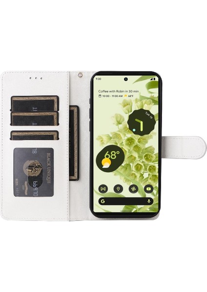 Google Piksel 6 Için Flip Case Darbeye Deri Kılıf Cüzdan Kapak Çevirin (Yurt Dışından)