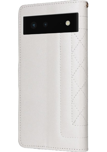Google Piksel 6 Için Flip Case Darbeye Deri Kılıf Cüzdan Kapak Çevirin (Yurt Dışından)