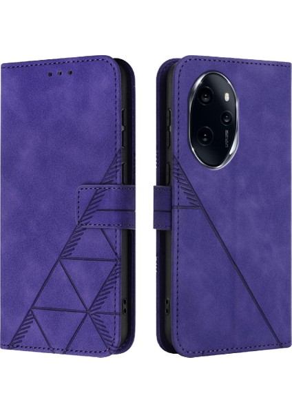 Onur Için Kılıf 100 Pro 5g Cüzdan Kapak Pu Deri Flip Folio Kitap Kredi (Yurt Dışından)