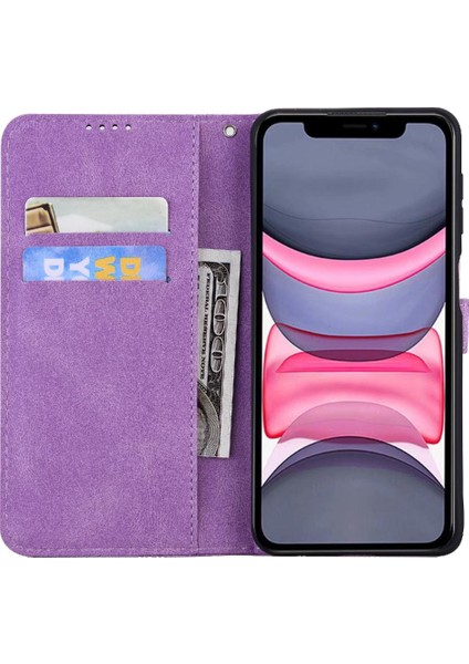 Kart Yuvası Standı Deri Cüzdan Büyük Flip ile iphone 11 Pro Max Için Kılıf (Yurt Dışından)